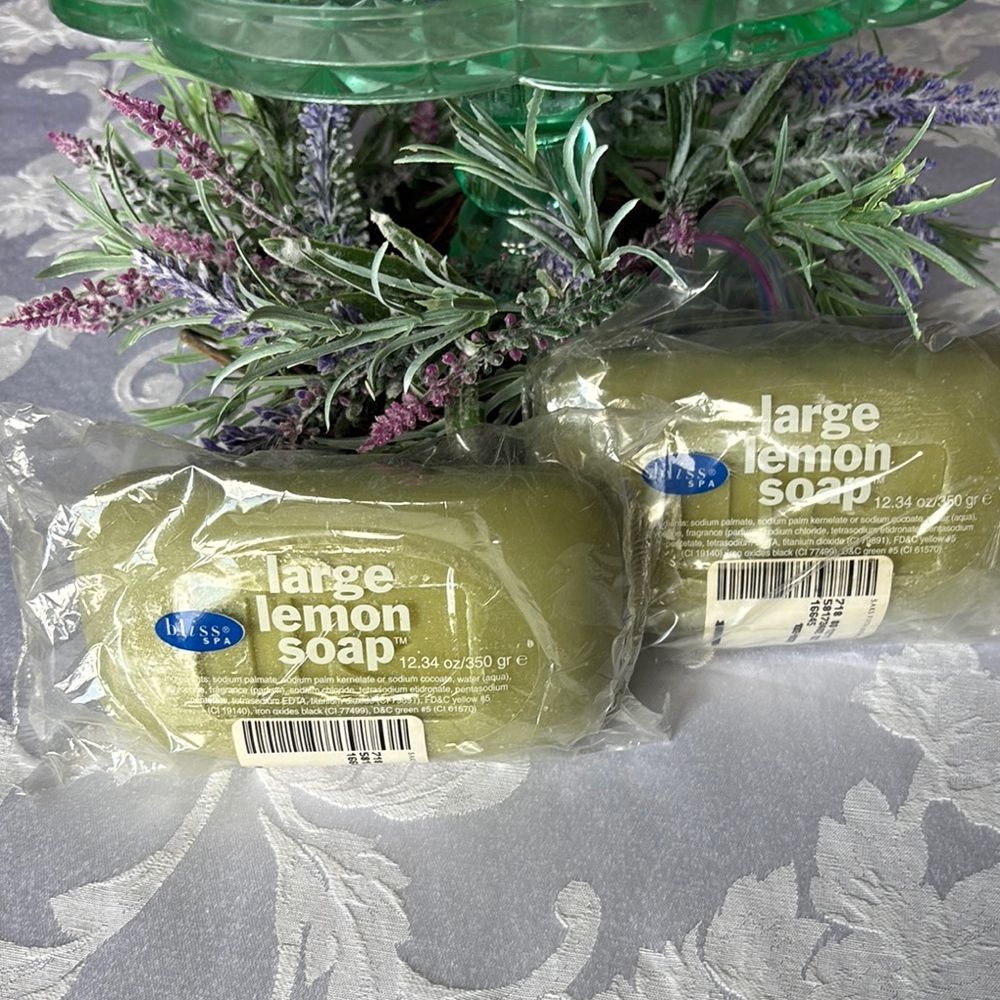 Two XL Lemon Soaps by Bliss Spa